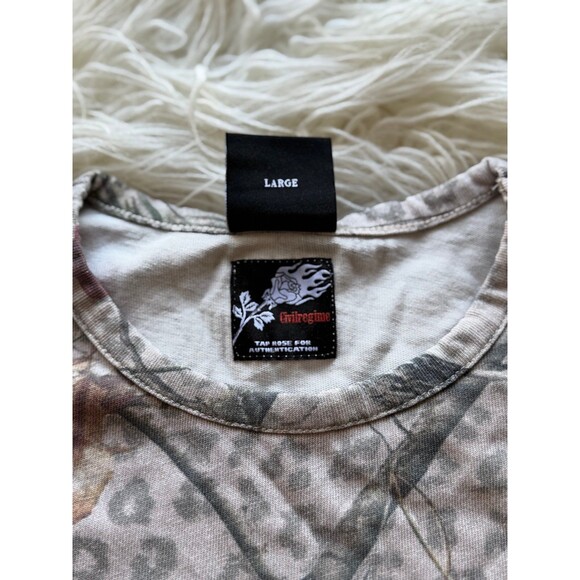 Civil Regime Concrete Sin Energy Baby Tee Sun Wash Leopard Camo Size Large - Picture 10 of 12